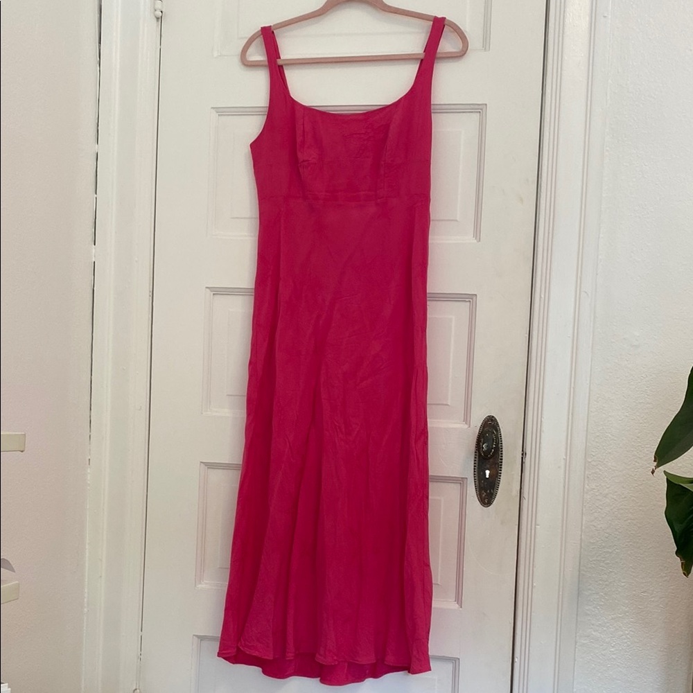 RIXO Vibrant Pink Sleeveless Dress